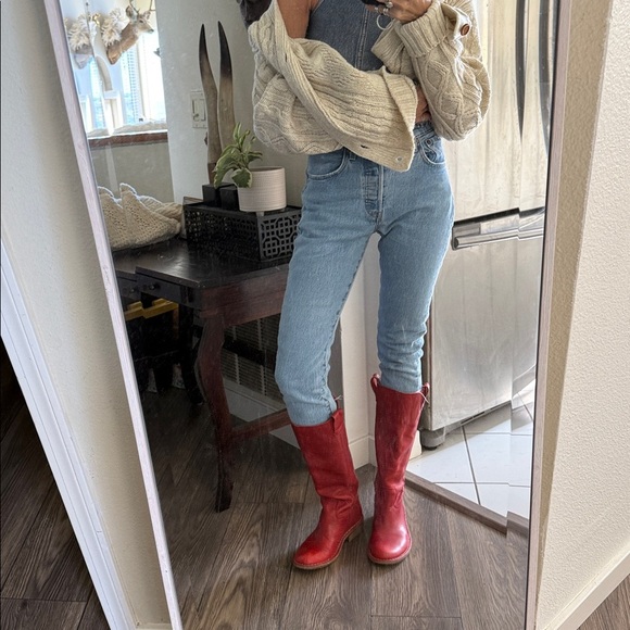 Light Blue Levi’s 502 Jeans cropped size 25 - Picture 5 of 16